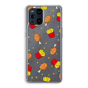 CaseCompany Chicken 'n Fries: Oppo Find X3 Pro Transparant Hoesje