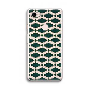 CaseCompany Moroccan tiles: Google Pixel 3 Transparant Hoesje