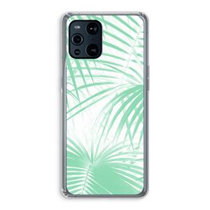 CaseCompany Palmbladeren: Oppo Find X3 Transparant Hoesje