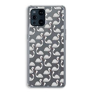CaseCompany Zwanen: Oppo Find X3 Pro Transparant Hoesje