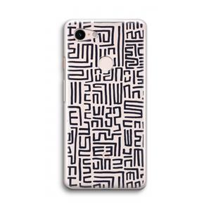 CaseCompany Moroccan Print: Google Pixel 3 Transparant Hoesje