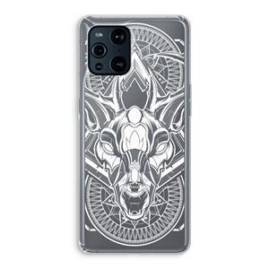 CaseCompany Oh Deer: Oppo Find X3 Transparant Hoesje