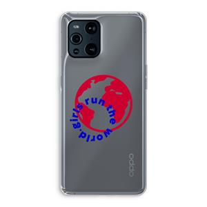 CaseCompany Run The World: Oppo Find X3 Pro Transparant Hoesje