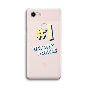 CaseCompany Victory Royale: Google Pixel 3 Transparant Hoesje