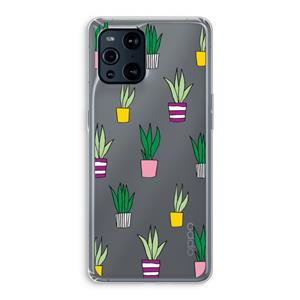 CaseCompany Sanseveria: Oppo Find X3 Transparant Hoesje