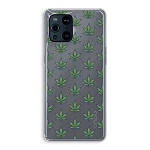 CaseCompany Weed: Oppo Find X3 Transparant Hoesje