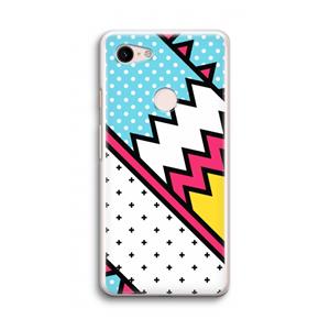 CaseCompany Pop Art #2: Google Pixel 3 Transparant Hoesje