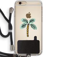 CaseCompany Palmboom: iPhone 6 PLUS / 6S PLUS Transparant Hoesje met koord