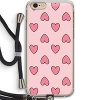CaseCompany Ondersteboven verliefd: iPhone 6 PLUS / 6S PLUS Transparant Hoesje met koord
