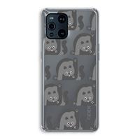 CaseCompany Cats: Oppo Find X3 Pro Transparant Hoesje