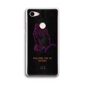 CaseCompany Praying For My Haters: Google Pixel 3 Transparant Hoesje