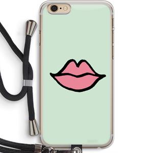 CaseCompany Kusje: iPhone 6 PLUS / 6S PLUS Transparant Hoesje met koord