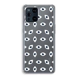 CaseCompany Eyes pattern: Oppo Find X3 Pro Transparant Hoesje