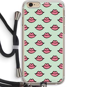 CaseCompany Lipjes: iPhone 6 PLUS / 6S PLUS Transparant Hoesje met koord