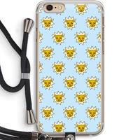 CaseCompany Leeuwenkoppen: iPhone 6 PLUS / 6S PLUS Transparant Hoesje met koord