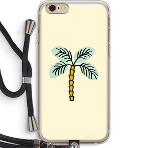 CaseCompany Palmboom: iPhone 6 PLUS / 6S PLUS Transparant Hoesje met koord