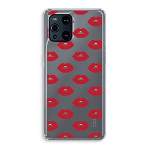 CaseCompany Lips: Oppo Find X3 Pro Transparant Hoesje