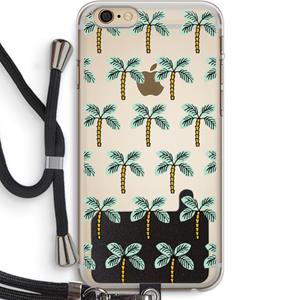CaseCompany Paradise: iPhone 6 PLUS / 6S PLUS Transparant Hoesje met koord