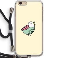 CaseCompany Birdy: iPhone 6 PLUS / 6S PLUS Transparant Hoesje met koord