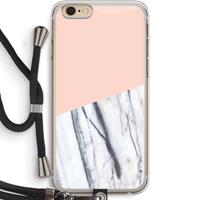 CaseCompany A touch of peach: iPhone 6 PLUS / 6S PLUS Transparant Hoesje met koord