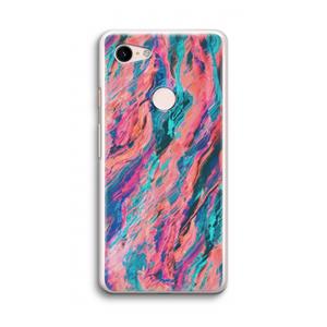 CaseCompany Electric Times: Google Pixel 3 Transparant Hoesje