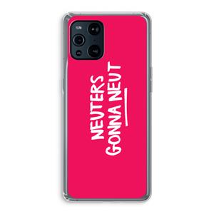 CaseCompany Neuters (roze): Oppo Find X3 Transparant Hoesje
