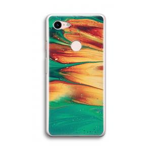 CaseCompany Green Inferno: Google Pixel 3 Transparant Hoesje