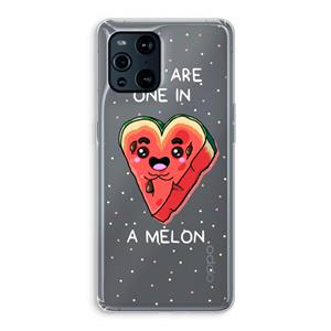 CaseCompany One In A Melon: Oppo Find X3 Transparant Hoesje