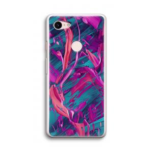 CaseCompany Pink Clouds: Google Pixel 3 Transparant Hoesje