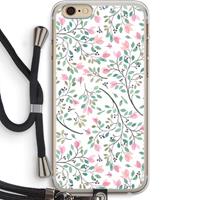 CaseCompany Sierlijke bloemen: iPhone 6 PLUS / 6S PLUS Transparant Hoesje met koord