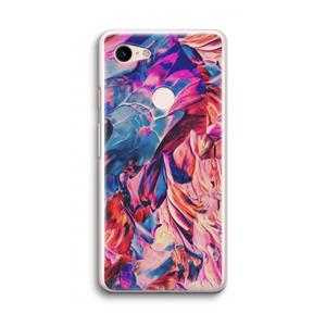 CaseCompany Pink Orchard: Google Pixel 3 Transparant Hoesje