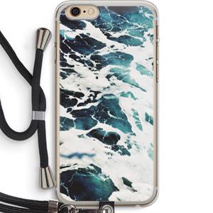 CaseCompany Golven: iPhone 6 PLUS / 6S PLUS Transparant Hoesje met koord