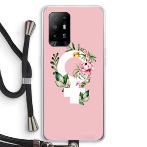 CaseCompany Venus: Oppo A95 5G Transparant Hoesje met koord
