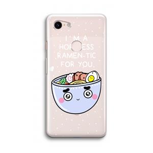 CaseCompany I'm A Hopeless Ramen-Tic For You: Google Pixel 3 Transparant Hoesje