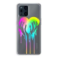 CaseCompany Hold My Heart: Oppo Find X3 Pro Transparant Hoesje