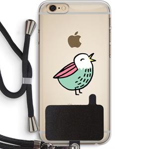 CaseCompany Birdy: iPhone 6 PLUS / 6S PLUS Transparant Hoesje met koord