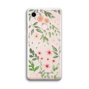 CaseCompany Botanical sweet flower heaven: Google Pixel 3 Transparant Hoesje