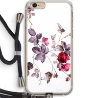CaseCompany Mooie bloemen: iPhone 6 PLUS / 6S PLUS Transparant Hoesje met koord