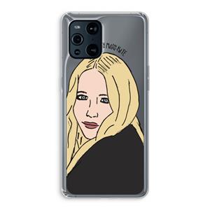 CaseCompany Mary Kate: Oppo Find X3 Transparant Hoesje