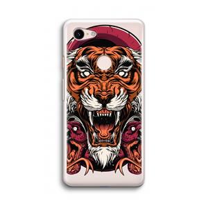 CaseCompany Tiger and Rattlesnakes: Google Pixel 3 Transparant Hoesje