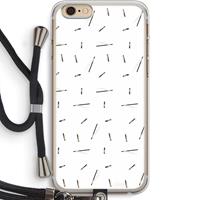 CaseCompany Hipster stripes: iPhone 6 PLUS / 6S PLUS Transparant Hoesje met koord
