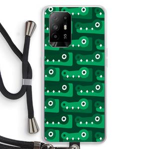 CaseCompany Crocs: Oppo A95 5G Transparant Hoesje met koord