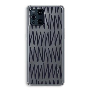 CaseCompany Marrakech Zigzag: Oppo Find X3 Pro Transparant Hoesje