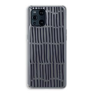 CaseCompany Moroccan stripes: Oppo Find X3 Pro Transparant Hoesje