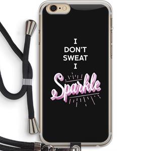 CaseCompany Sparkle quote: iPhone 6 PLUS / 6S PLUS Transparant Hoesje met koord