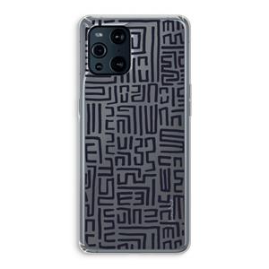 CaseCompany Moroccan Print: Oppo Find X3 Pro Transparant Hoesje