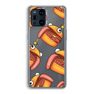CaseCompany Hamburger: Oppo Find X3 Pro Transparant Hoesje