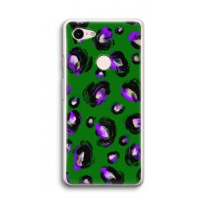 CaseCompany Green Cheetah: Google Pixel 3 Transparant Hoesje