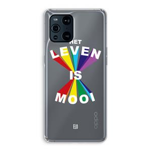 CaseCompany Het Leven Is Mooi: Oppo Find X3 Pro Transparant Hoesje