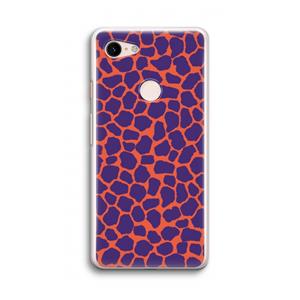 CaseCompany Purple Giraffe: Google Pixel 3 Transparant Hoesje